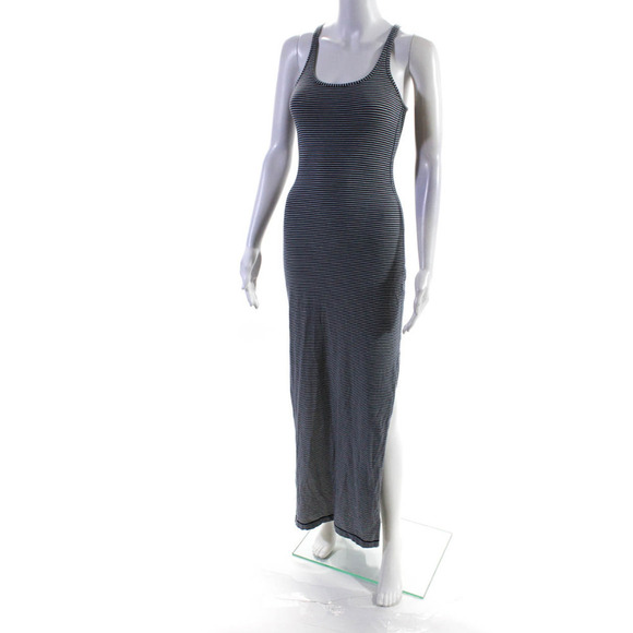 RARE Lululemon Racerback Maxi Sleeveless Slit Dress 2 Navy White Striped NWOT - Picture 9 of 12